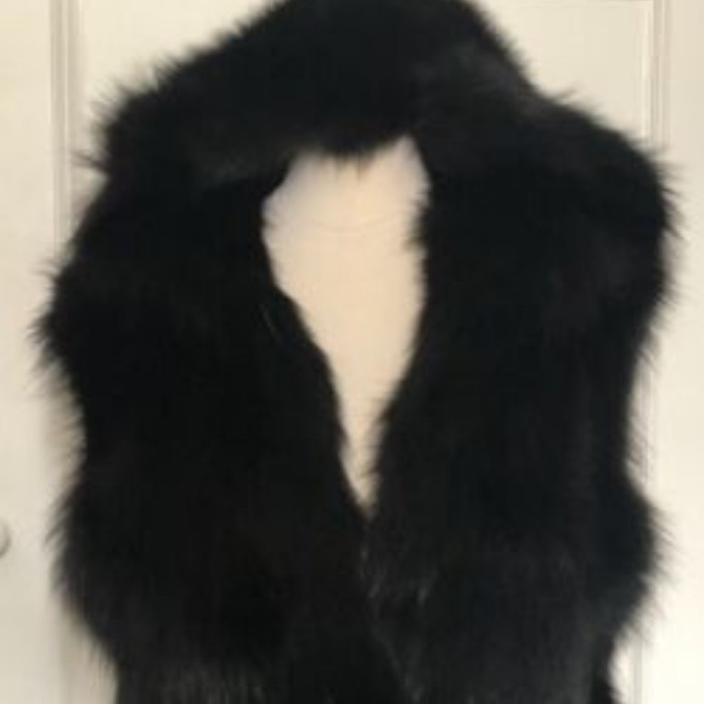 Hooded Fox Fur Gilet - Vest